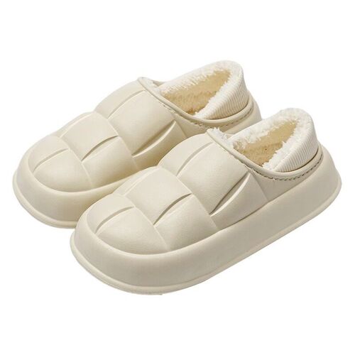 Petal Cotton Slippers For Women, Waterproof, Non-slip, Plush