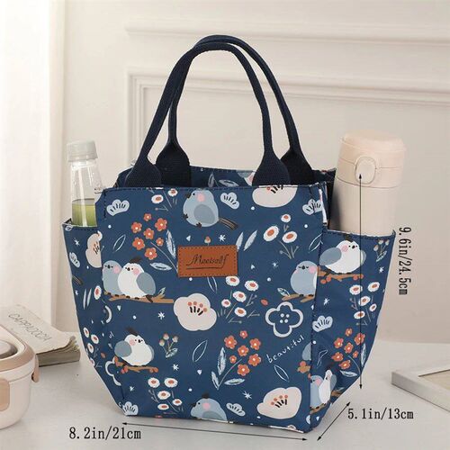 Office worker go out with rice lunch box bag thermal bento b