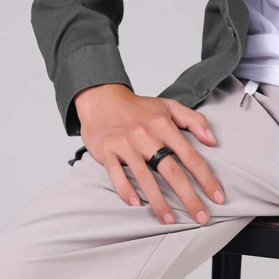 9MM Vintage Stainless Steel All Seeing Eye Rings Men Women F