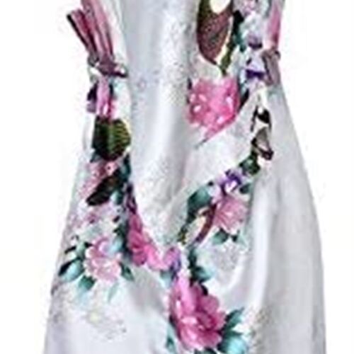 Silk Satin Wedding Bride Bridesmaid Robe Floral Bathrobe Sho