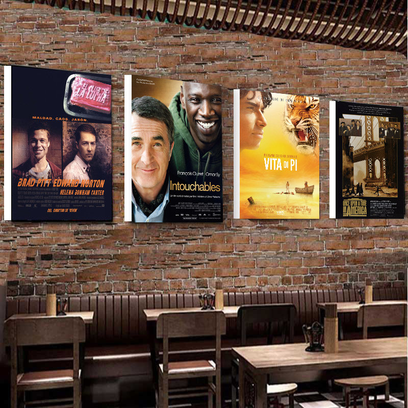 经典电影海报装饰画非有框带框客厅私人老电影院主题元素墙面挂画