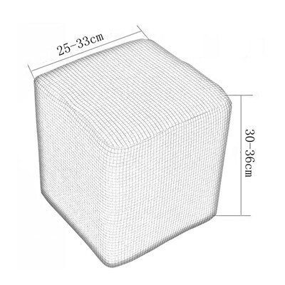New Solid Stretch Ottoman Slipcover Sofa Footstool Cover Sto