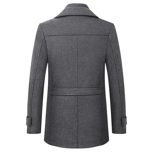 Cross-border Autumn And Winter Double Collar Wool Coat Mens