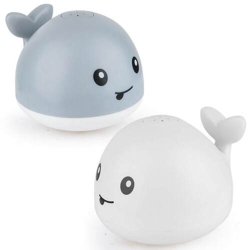 Electric induction water spray ball baby shower light music