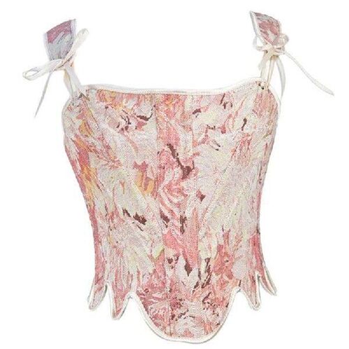 Women Corset Vintage Print SlimShaping Girdle Vest Top