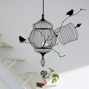 hot wall living decora vinyl bedroom cage bird sell stickers
