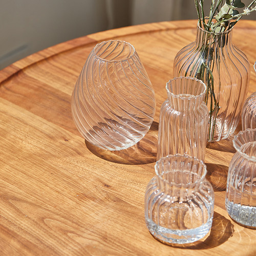 敞口花形瓶手工艺瓶玻璃水培迷你小花瓶家居装饰插花容器搭配摆件