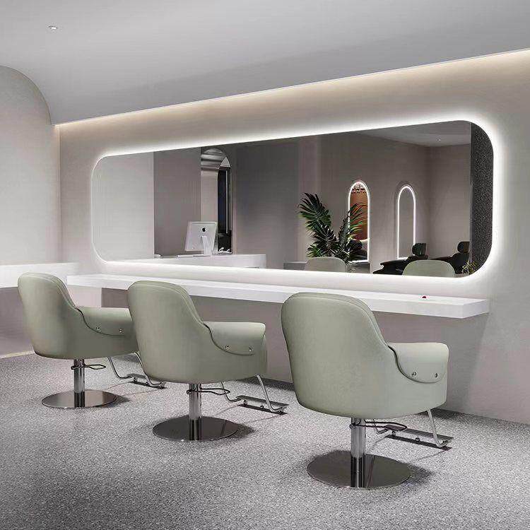 横挂理咨询客服发店镜带灯网红美通发店发镜台廊单面专用壁子挂剪