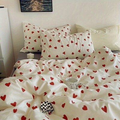 Washed tton Four-piece Set 4 Bed Sheet Student Dormitory Qui