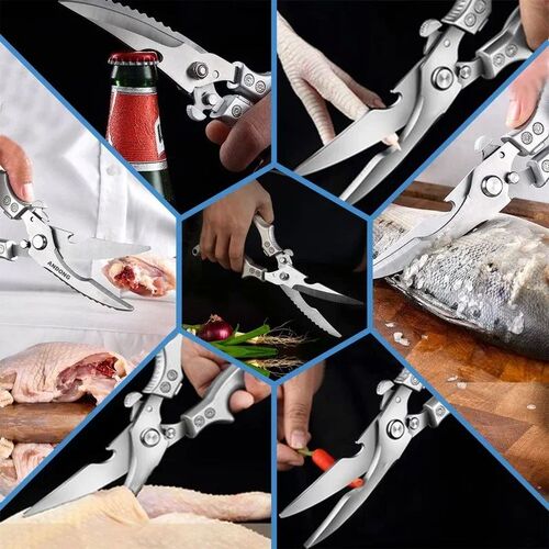 Kitchen Scissors Heavy Duty Meat Fruit Boning Fishing Huntin