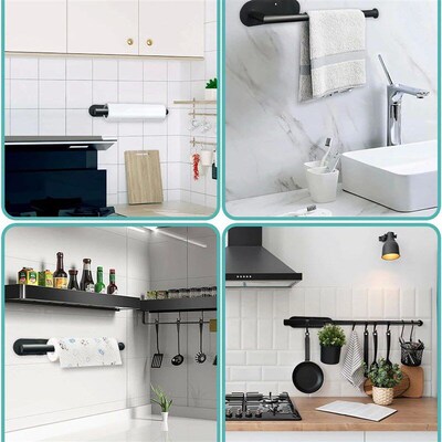Kitchen Paper Towel Holder Adhesive Tissue Hanger Toilet Rol
