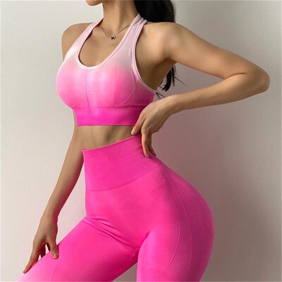 2023 Squat Proof Seamless Yoga Set Gym Fitness Women