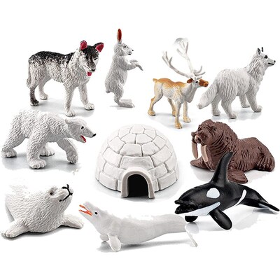Realistic Polar Animals Model Figurines Toy Arctic Animal Fi