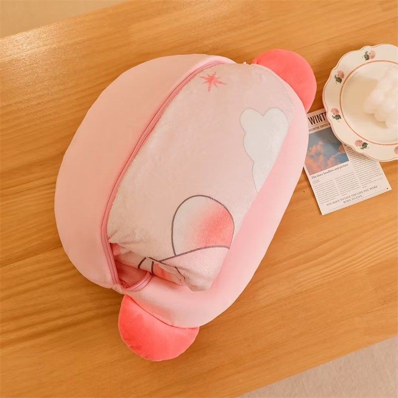 可爱星之卡比抱枕毯子两用靠垫被车载汽车睡觉枕头毯子二合一折叠,居家布艺,抱枕被,淘宝优惠券,粉丝福利购,淘宝优惠卷