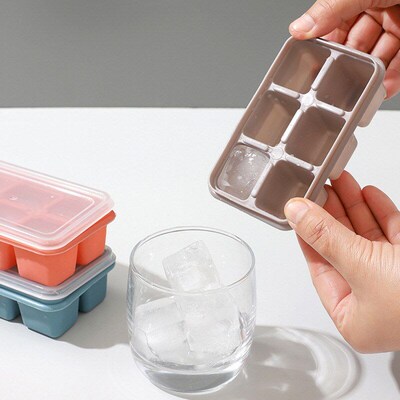 Ice Cube Maker Silicone Ice Tray with Lid Mini Ice Box for H