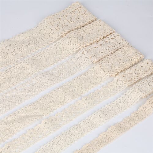 5 Yard/lot Ivory Color Patchwork Cotton Crocheted Lace Ribbo