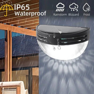 Outdoor LED Solar Wall Lights Semicircle Waterproof Garden C