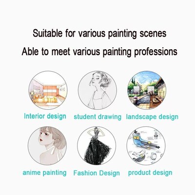 12-168 Colores Markers Brush Pens Set Painting Drawing Manga