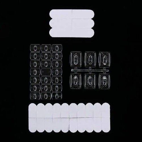 6/20pcs Seamless Transparent Removable Hook Strong Bedroom
