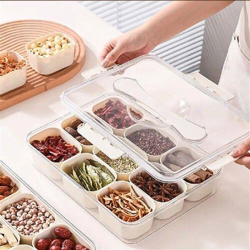 Compact Snack Organizer Spice Storage Box Fridge Crisper 9
