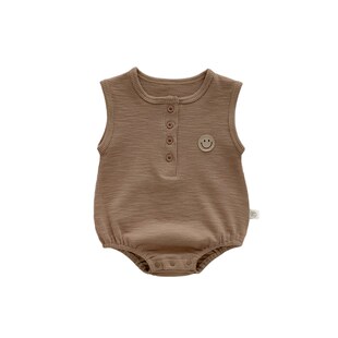 2025 Thin Open Infant Sleeveless Clothing Button Romp Summer