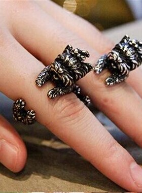 Wholesale Unique Handmade Boho Chic Retro Yorkshire Dog Ring