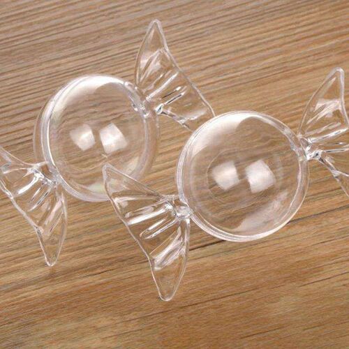 12Pcs Transparent Cute Candy Shaped Candy Box Wedding Birthd