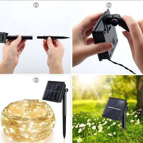 LED Solar Light Outdoor Waterproof Fairy Garland String Ligh