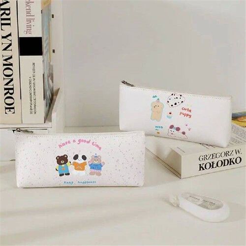 New Large Capacity Pencil Case Portable Puppy Stationery