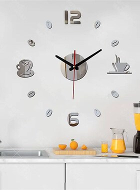 Simple Acrylic 3D Creative Coffee Bean Wall Clock European S