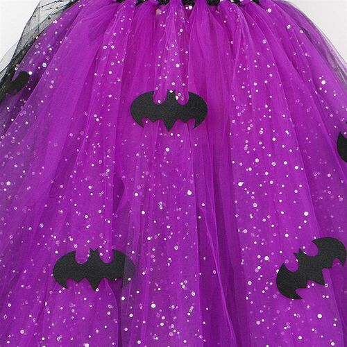 Sparkly Witch Halloween Costumes for Girls Purple Black Bat