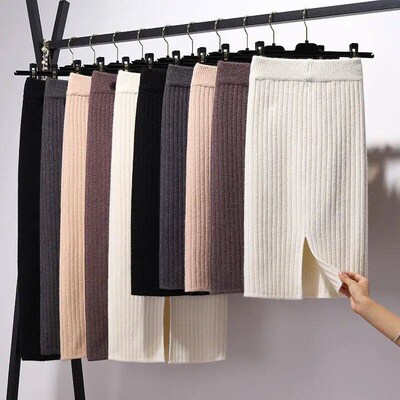 All Season Women Sretchable Knitted Bodycon Pencil Sweater S