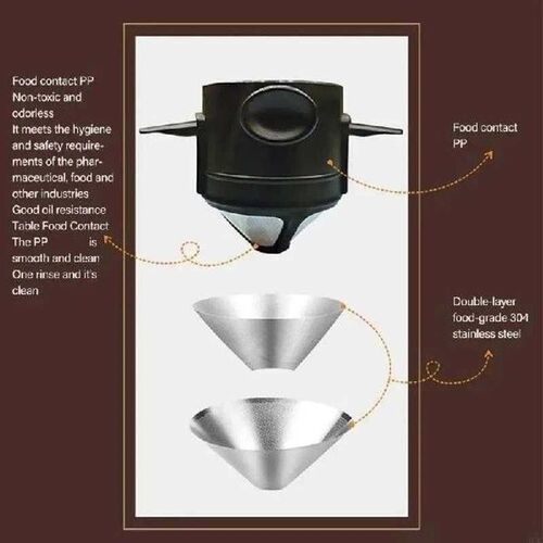 2025 New Stainless Steel Coffee Filter Double Layer Design