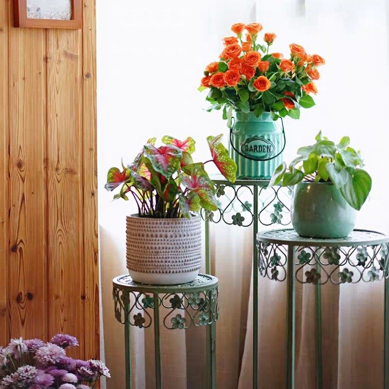 铁艺复古做旧多层花架花凳绿萝花盆托架装饰品庭院花店落地式,住宅家具,花架/花几,淘宝优惠券,粉丝福利购,淘宝优惠卷