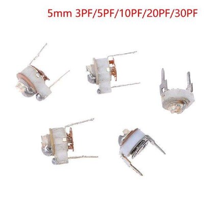 New 5PCS 5MM Ceramic Trimmer Capacit Adjustable Capacitor