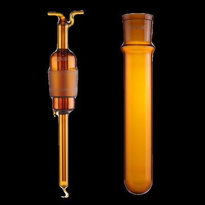 银片腐蚀试管外径8mmSH/T0023标准喷气燃烧银片玻璃挂钩棕色试管