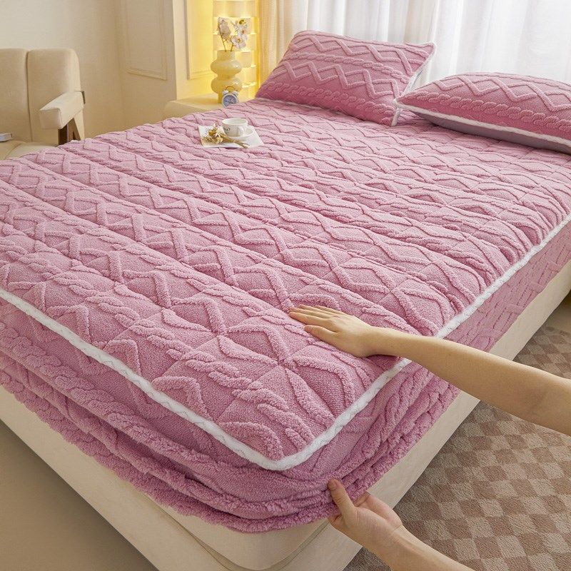 冬季加厚保暖塔芙绒夹棉床笠三件珊瑚绒床垫保护罩床潮,床上用品,床笠,淘宝优惠券,粉丝福利购,淘宝优惠卷