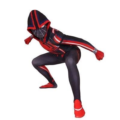 Game Spiderman Costume Miles Morales  Spider Man Cosplay