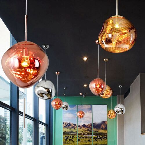 Hot PVC Lava Lamp Melt Glass Pendant Light Hanging Lamps Liv