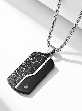 Mens fashion stainless steel room light sand black pendant