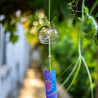 Japanese Style Fireworks Wind Chimes Creative Pendant Glass