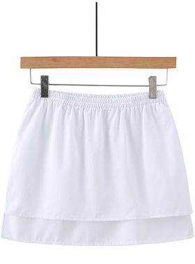 Spring Summer New Shirt Large Hem Short Skirt Black White