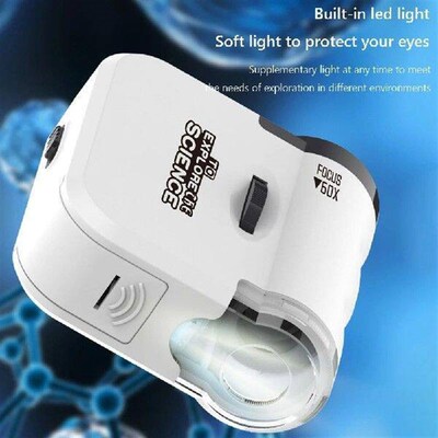 60X MicroMini Portable Microscope with UV Handheld