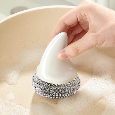 Steel Wool Scrubbing Ball for Pots - Grease and Stain Remove