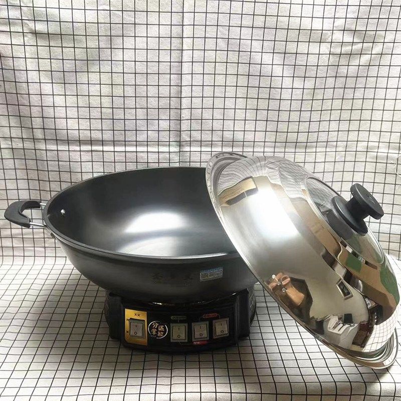 圣多星多功能真不锈铸铁电热锅/电炒锅/电火锅32/3cm/3cm/38cm/