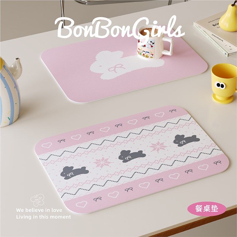 红色费尔岛新年餐垫隔热垫PVC皮革防水防油免洗茶几桌面保护杯垫,居家布艺,餐垫,淘宝优惠券,粉丝福利购,淘宝优惠卷