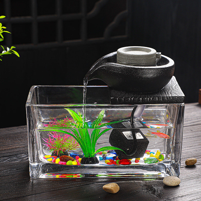 悬壶循环流水摆件配件搭配玻璃小鱼缸喷泉加湿器客厅办公室桌面,家居饰品,装饰摆件,淘宝优惠券,粉丝福利购,淘宝优惠卷