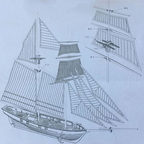 Hot 30/100/70/30 Sailing DIY Ship Assembly model Classic Woo