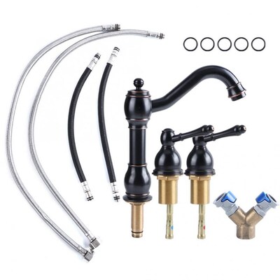 Basin Faucet 3 Hole Hot and Cold Water Faucet Undercounter