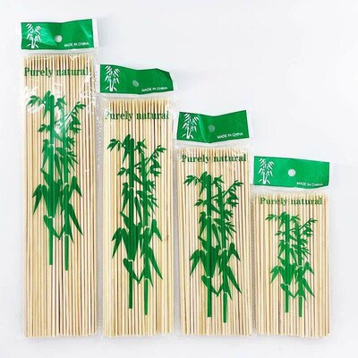 90pcs Bamboo Stick Food Grade Bamboo Skewer Sticks Disposabl